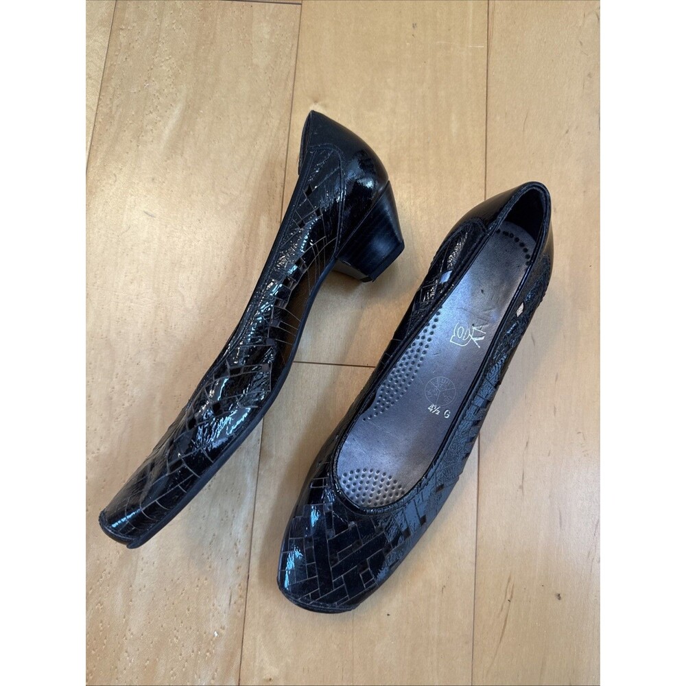 PATENT LEATHER WOVEN PUMPS Jenny Ara Size 7 Women’s Heels